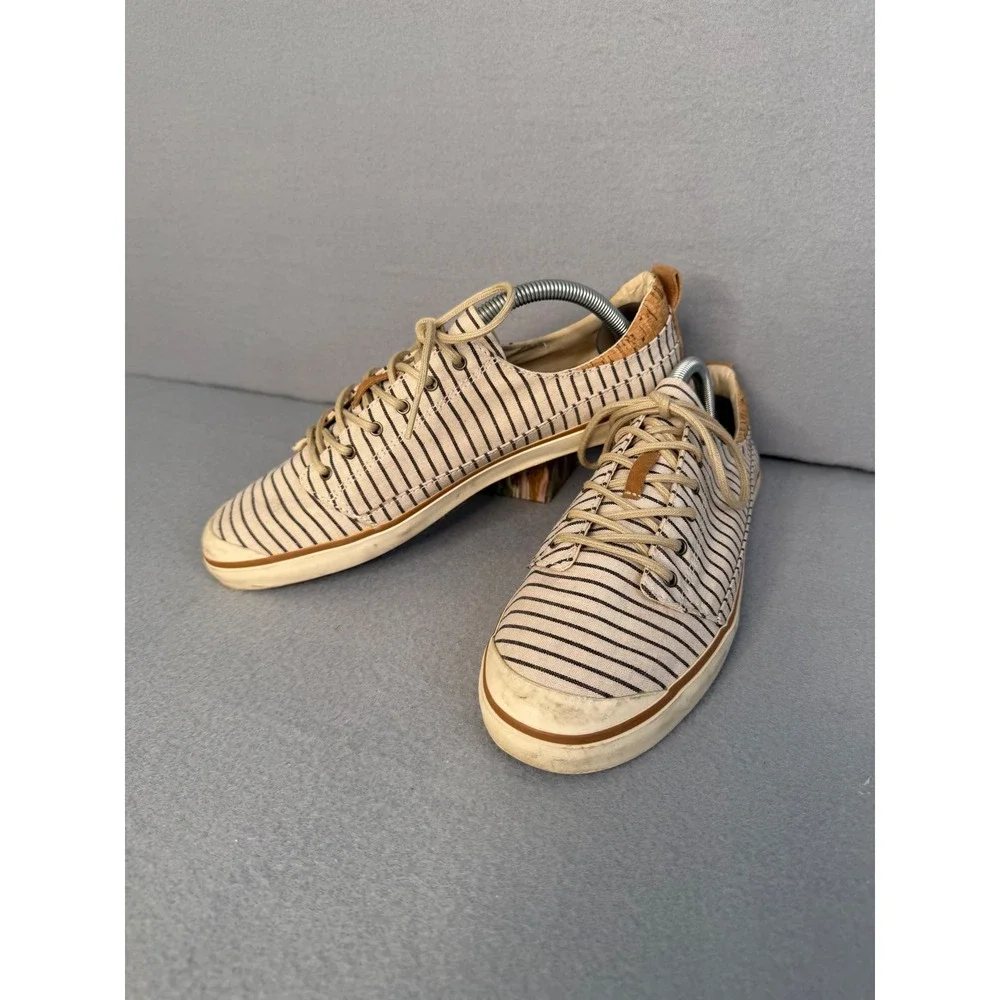 Reef Walled Low TX Cream Stripes Womens Sneakers RF008286 Size 10‎ Casual Shoes